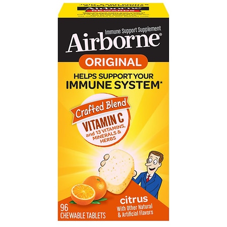 Airborne Immune Support Effervescent Minerals & Herbs with Vitamin C, E, Zinc Citrus