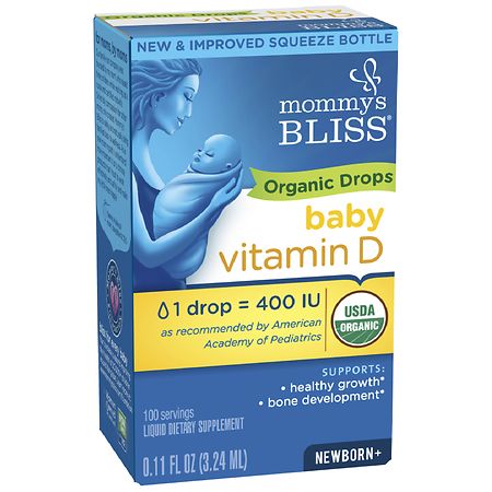 Mommy's Bliss Organic Baby Vitamin D Drops 100 Servings