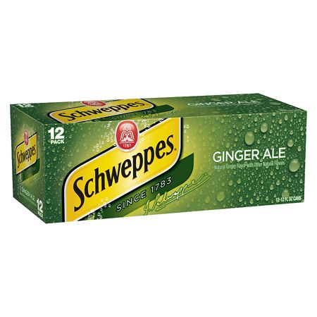 Schweppes Soda Ginger Ale, 12 pack