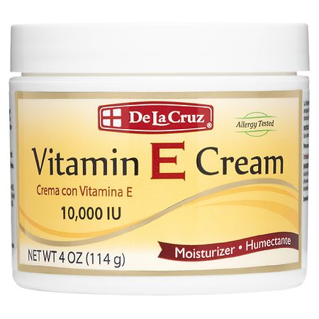 De La Cruz Vitamin E Cream 10,000 IU Moisturizer for Face and Neck