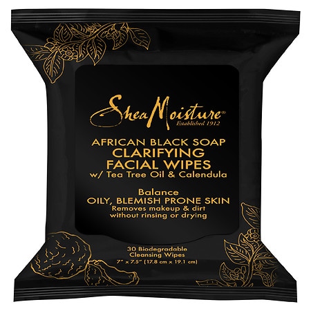 SheaMoisture Clarifying Facial Wipes African Black Soap