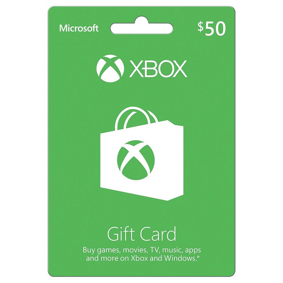 $50 Xbox Gift Card – Digital Code, XBOX - Microsoft