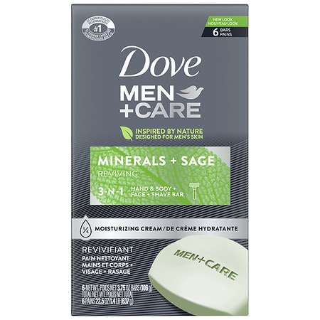 Dove Men+Care Body and Face Bars Minerals + Sage