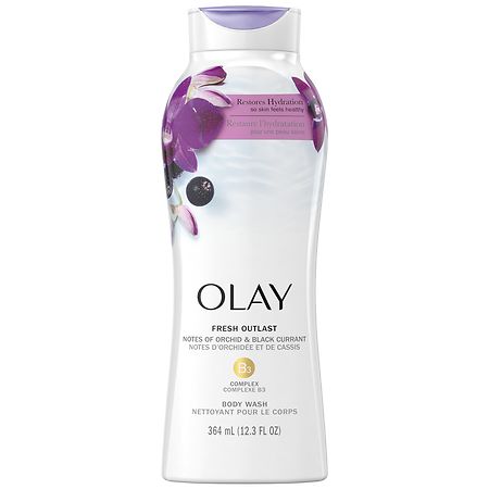 Olay Fresh Outlast Body Wash Notes of Orchid & Black Currant