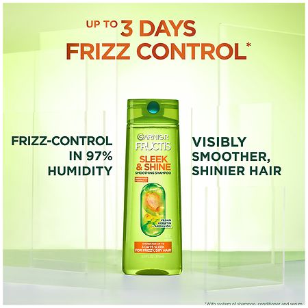 Garnier Fructis Sleek & Shine Fortifying Shampoo for Frizzy, Dry Hair
