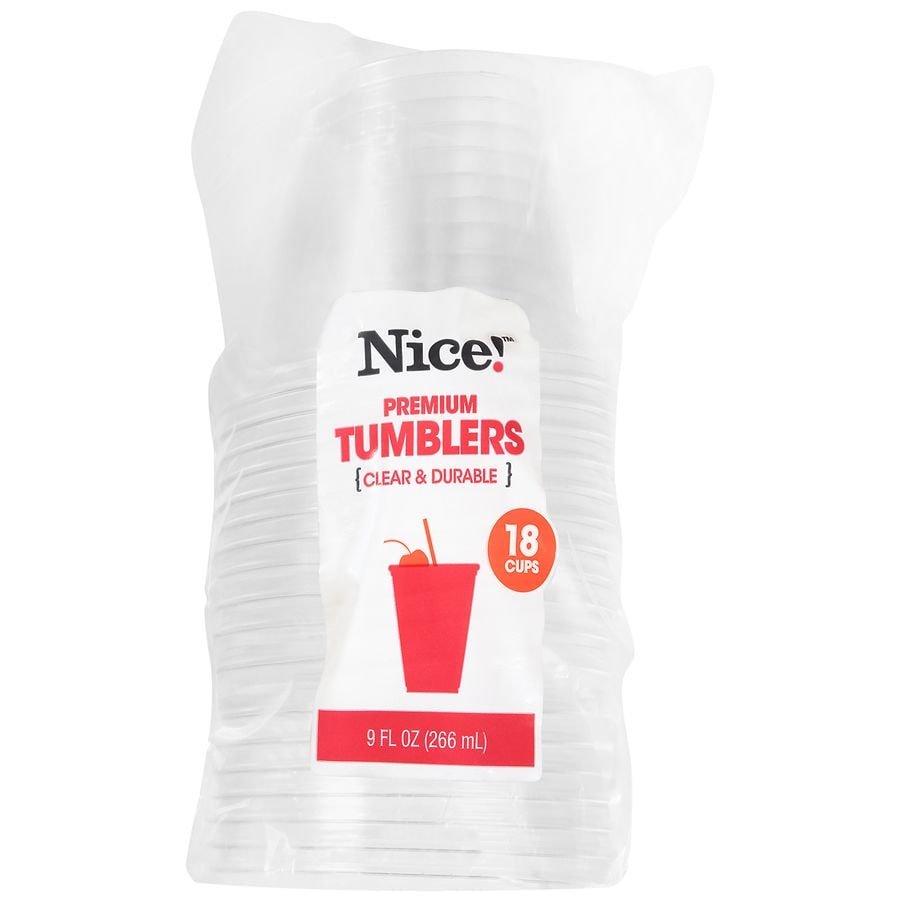 Nice! Premium Tumblers 9 oz Clear