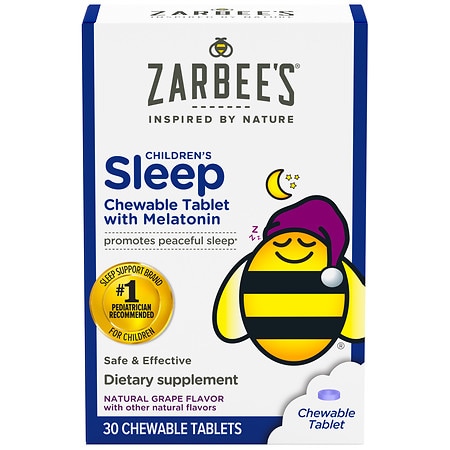 Zarbee's Children's Sleep with Melatonin Chewables - Grape Grape, Fragrance-Free