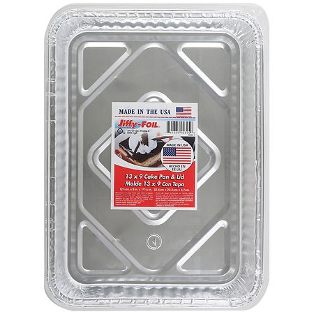 Jiffy-Foil Cake Pan & Lid 13 x 9 Inches