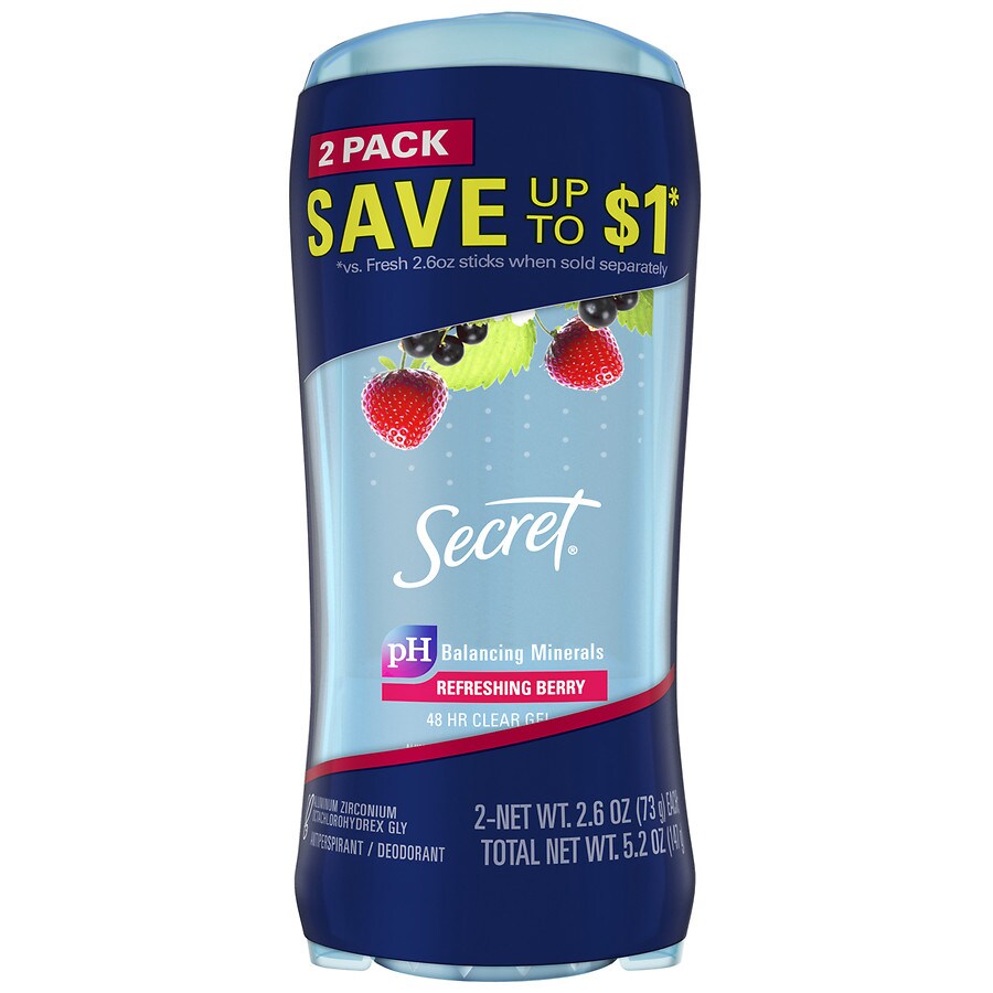 Photo 1 of Clear Gel Antiperspirant and Deodorant Refreshing Berry (2 pack)