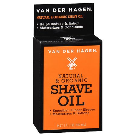 Van Der Hagen Natural & Organic Shave Oil calming hydrating formula 1.0 FL OZ (4 pack)