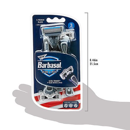 Barbasol Ultra 6 Plus Razor Blade Cartridge Refills, 8 count (1-2 Month  Supply*)