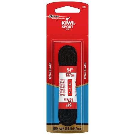 Kiwi Sport Oval Laces 54 Inches Black