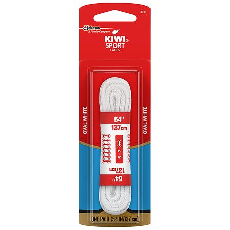 Kiwi Sport Oval Laces 54 Inches White