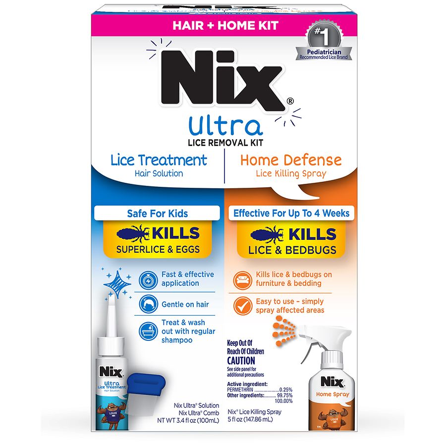 Nix Nix Ultra Lice Removal Kit, Kills Super Lice & Eggs