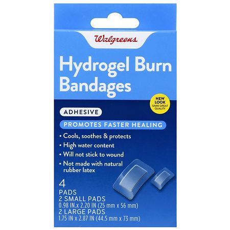 Walgreens Adhesive Hydrogel Burn Pad Combo Pack
