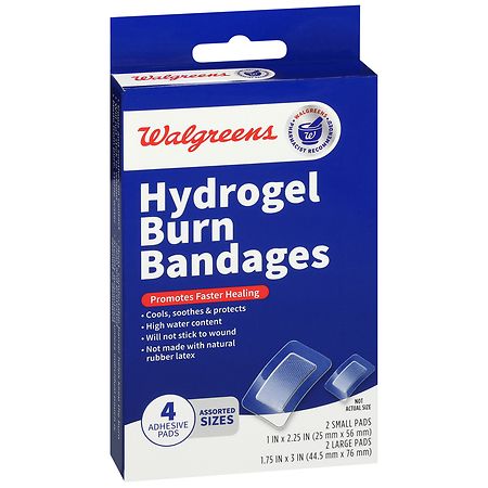 Walgreens Adhesive Hydrogel Burn Bandages Combo Pack Walgreens