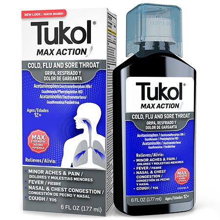 Tukol Max Cold & Flu Relief: Cough, Cold, Flu, Fever, Nasal Congestion