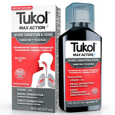 Tukol Max Action : Cough Suppressant, Nasal Decongestant Syrup, Maximum Strength