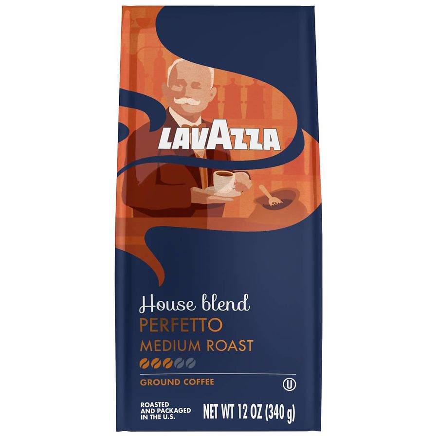 Lavazza House Blend Perfetto Medium Roast Ground Coffee Bag Perfetto
