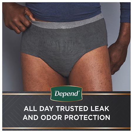 Depend Real Fit Maximum Absorbency Small/Medium Grey Incontinence Underwear  for Men, 14 ct - Kroger