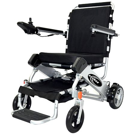 Karman Tranzit Foldable Lightweight Power Wheelchair in Silver 16" Seat Width Silver