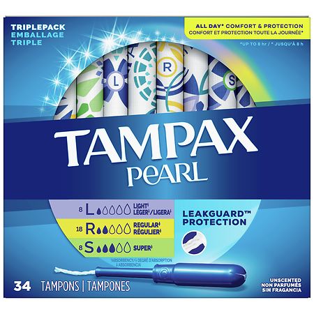 Tampax Pearl Pearl Tampons, Multipack Unscented