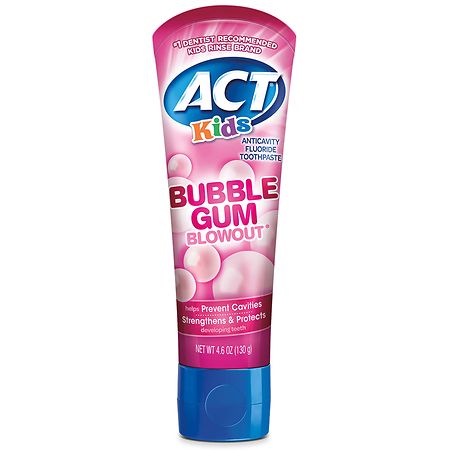 ACT Kids Anticavity Fluoride Toothpaste Bubble Gum Blowout