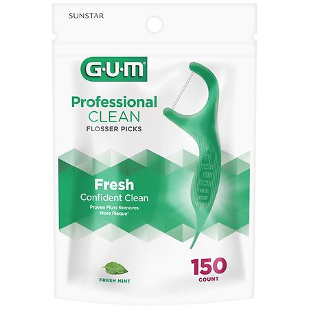 G-U-M Professional Clean Floss Picks, Shred-Resistant Mint