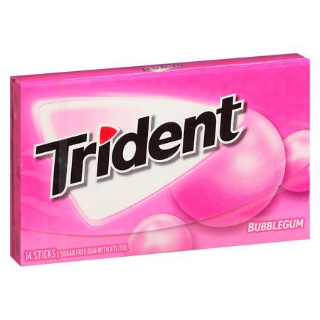 Trident Bubblegum Sugar Free Gum - 3ct/2.86oz