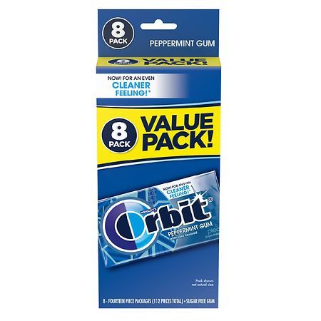 UPC 022000136091 product image for Orbit Peppermint Chewing Gum Peppermint - 14.0 ea x 8 pack | upcitemdb.com