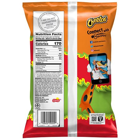 Cheetos Crunchy Flamin' Hot Limon Cheese Flavored Snacks - Shop Chips at  H-E-B