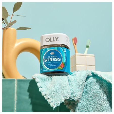 OLLY Goodbye Stress Gummy GABA L-Theanine Lemon Balm Chamomile Berry  42 Ct - Walmartcom