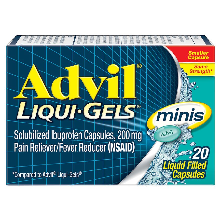 Advil Liqui-Gels Minis Ibuprofen  Pain Reliever & Fever Reducer