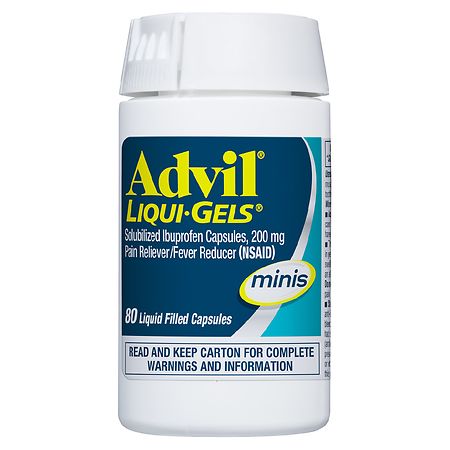 Advil Liqui-Gels Minis Ibuprofen  Pain Reliever & Fever Reducer