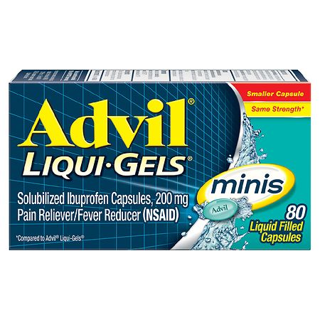 Advil Liqui-Gels Minis Ibuprofen  Pain Reliever & Fever Reducer