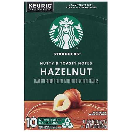 UPC 762111105554 product image for Starbucks Coffee K-Cup Pods Hazelnut - 0.36 oz x 10 pack | upcitemdb.com