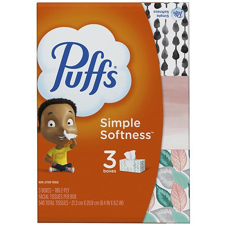 Puffs Simple Softness Facial Tissue White