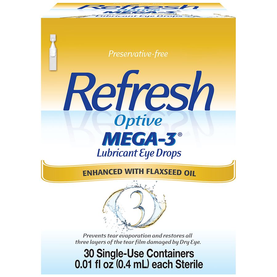 Refresh optive mega-3 lubricant eye drops