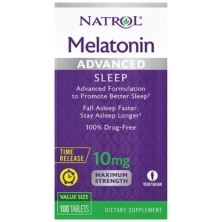 Natrol Advanced Sleep Melatonin 10 mg Tablets Time Released