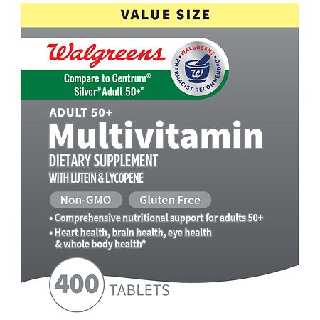 Walgreens Adult 50+ Multivitamin Tablets