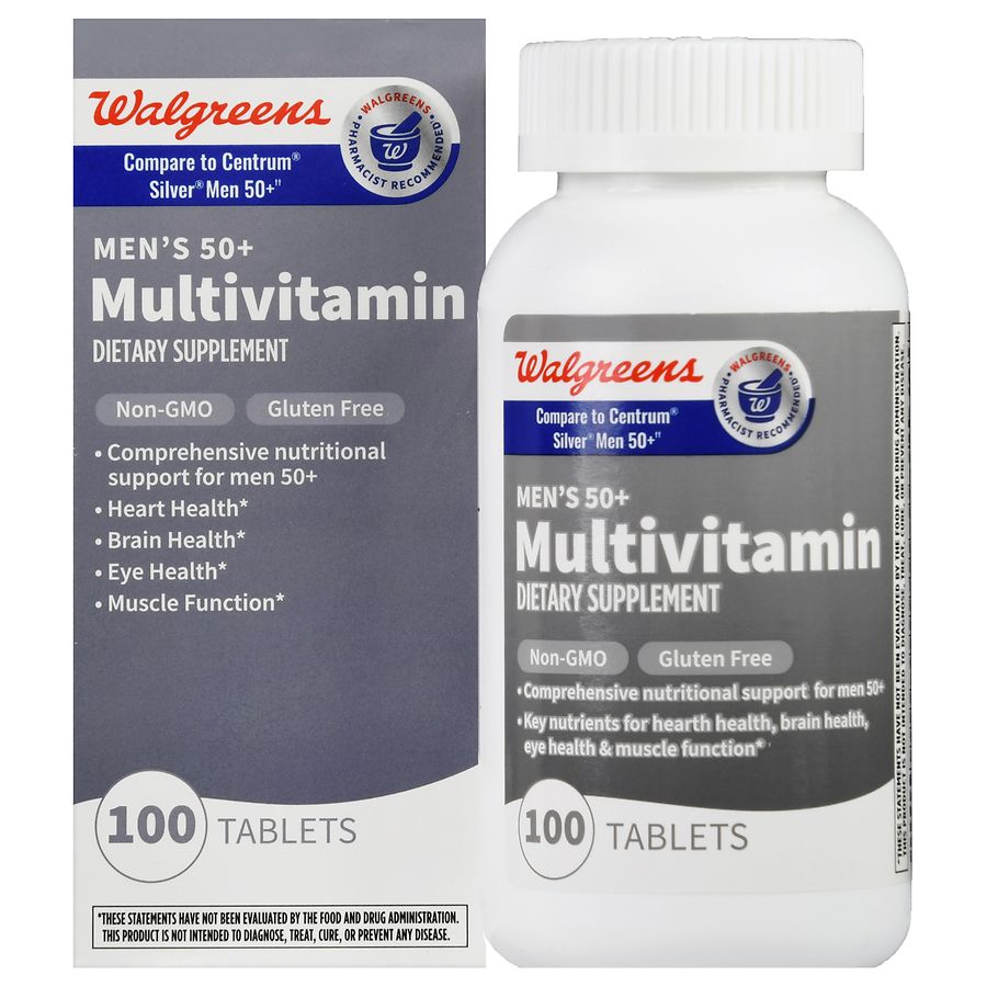 Walgreens Men's 50+ Multivitamin Tablets (100 days) Walgreens