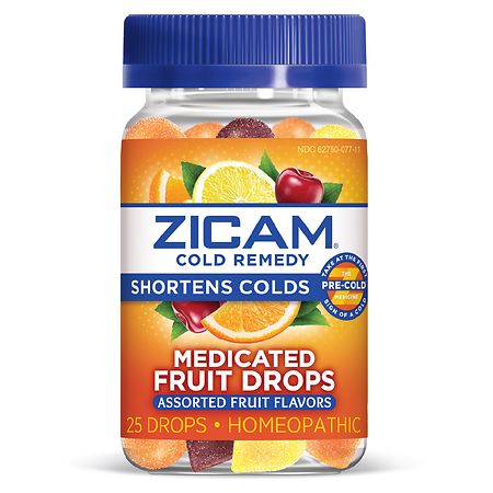 Zicam Cold Remedy Medicated Fruit Drops Fruit Flavors