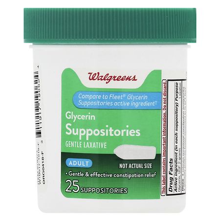 Walgreens Glycerin Adult Suppositories Adult