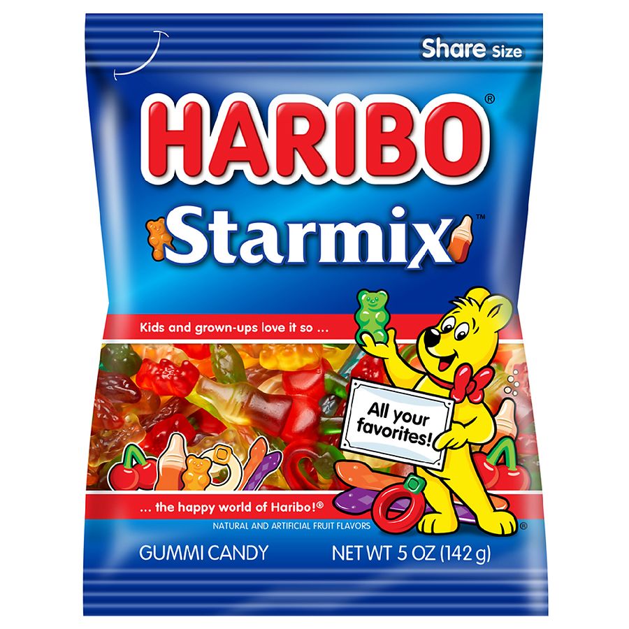 Photo 1 of  ***BEST BEOFORE 3/2024*** HARIBO Gummi Candy, Starmix, 5 oz. Bag (Pack of 12) Starmix 5 Ounce (Pack of 12)
