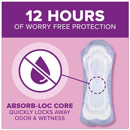 Always Discreet Adult Incontinence Pads for Women, Long Length 6 Extra Heavy