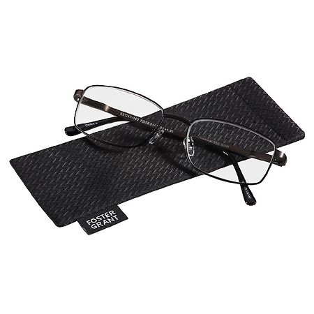 Foster Grant T23 Titanium Reading Glasses Gun Metal, Gun Metal