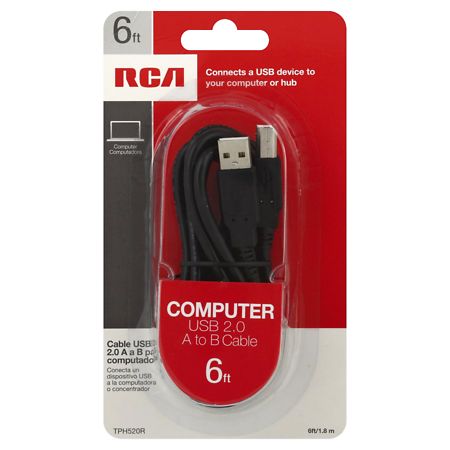 Omvendt Let at ske Mod viljen RCA USB 2.0 A to B Cable 6 foot | Walgreens
