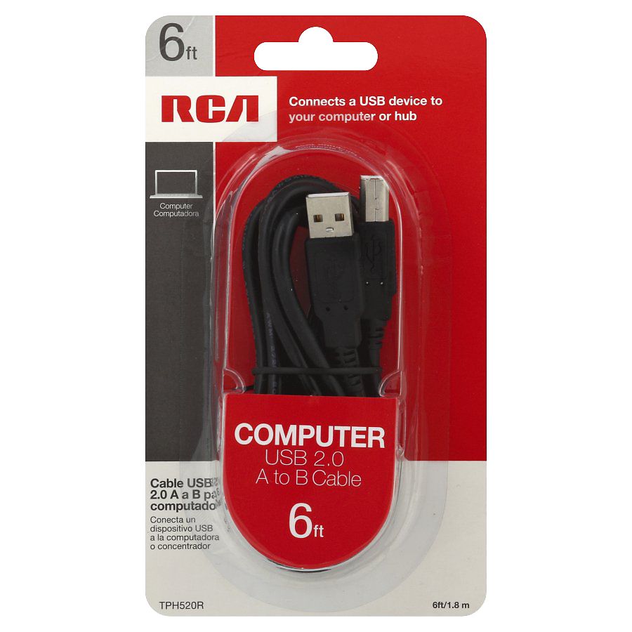 RCA USB 2.0 to B Cable 6 foot Walgreens