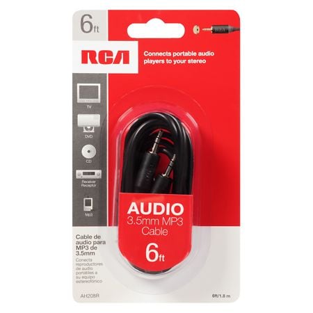 RCA Auxiliary Cable 3.5 mm 6 foot
