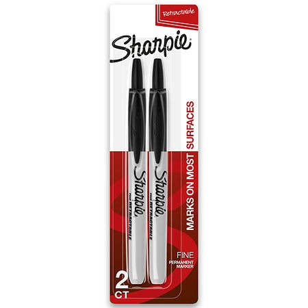 Sharpie Permanent Marker, Fine - 2 markers